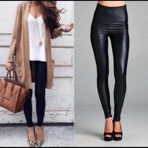 Midnight Faux Leather Legging